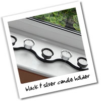 Metalcraft Gallery - Black 7 SIlver Candle Holder